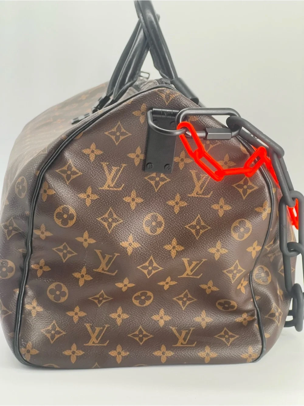 Louis Vuitton Keepall Bandouliere 50 Monogram Brown Leather Duffel Bag